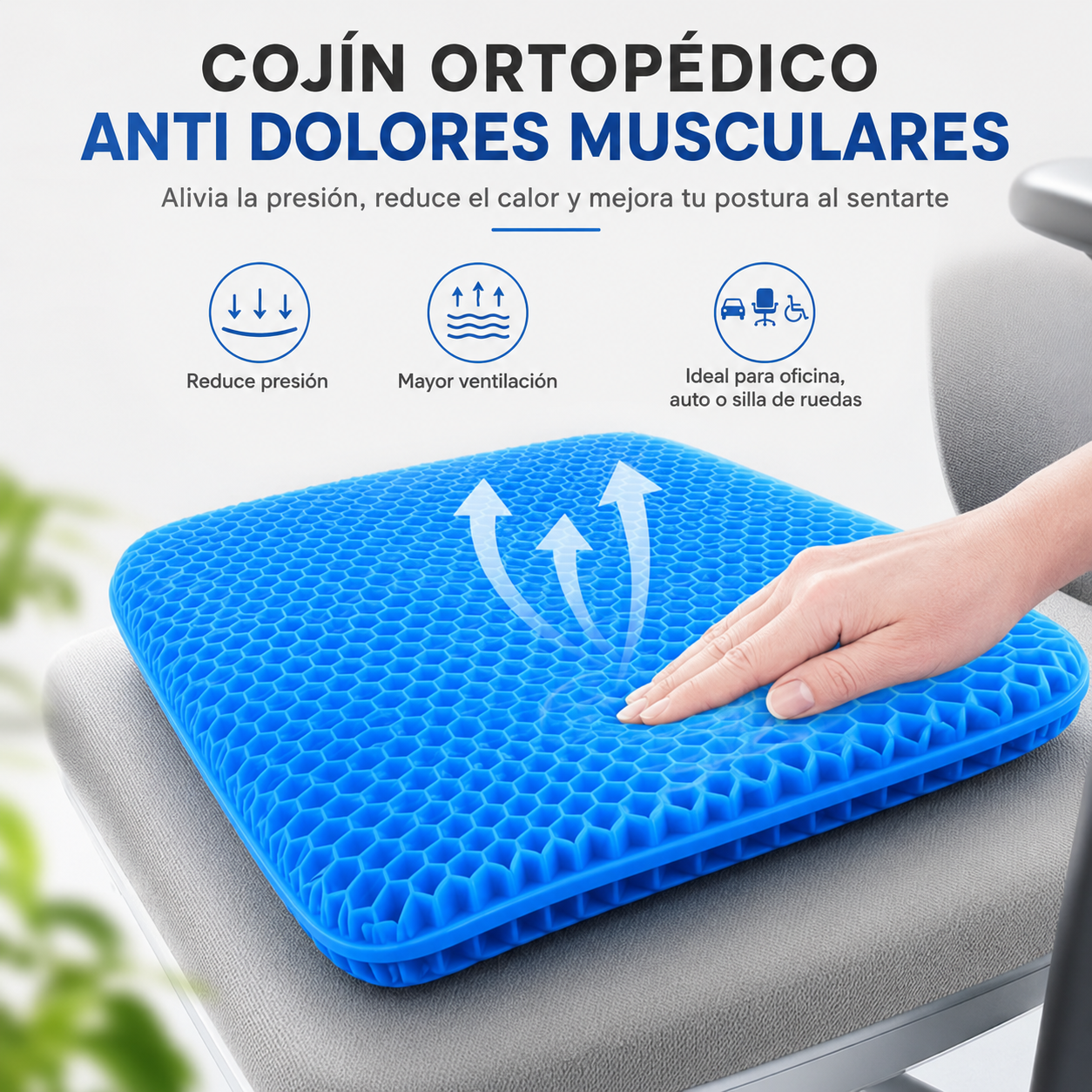 COJÍN ORTOPÉDICO ANTI DOLORES MUSCULARES